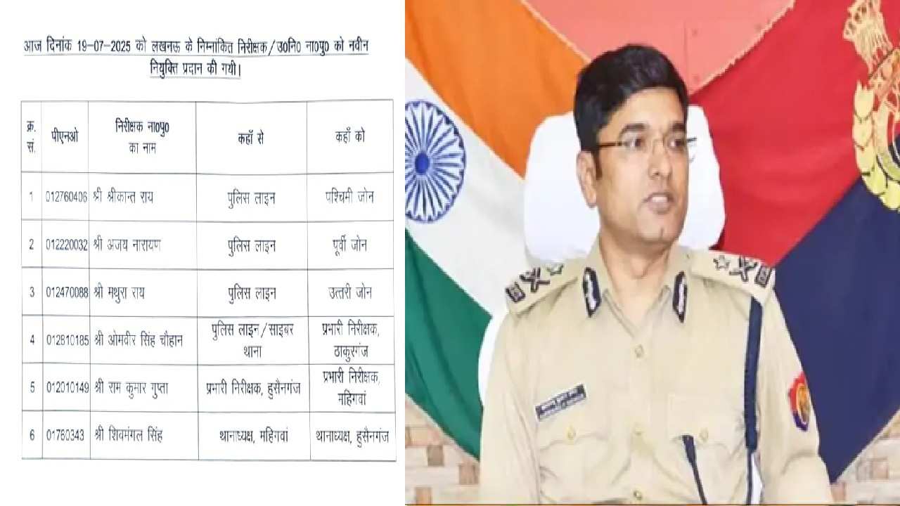 Photo of लखनऊ पुलिस कमिश्नरेट में थानाध्यक्षों और इंस्पेक्टरों का तबादला हुआ