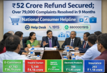 Photo of 9 महीनों में 52 करोड़ की धनवापसी, 79 हजार से अधिक शिकायतों का समाधान