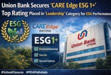 Photo of यूनियन बैंक को ‘केयरएज-ईएसजी 1+’ की सर्वोच्च रेटिंग