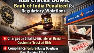 Photo of RBI का बड़ा एक्शन: नियम तोड़ने पर बैंक ऑफ इंडिया पर जुर्माना