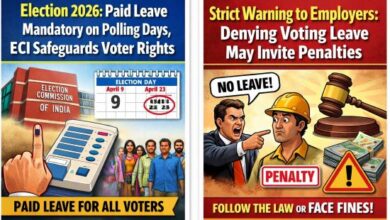 Photo of ईसीआई का सख्त निर्देश—वोट डालने से रोकने पर नियोक्ताओं पर होगी कार्रवाई