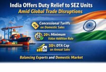Photo of SEZ इकाइयों को बड़ी राहत—रियायती सीमा शुल्क पर घरेलू बाजार में बिक्री की मंजूरी