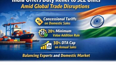 Photo of SEZ इकाइयों को बड़ी राहत—रियायती सीमा शुल्क पर घरेलू बाजार में बिक्री की मंजूरी