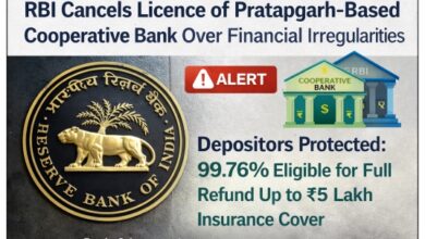 Photo of आरबीआई का बड़ा फैसला: प्रतापगढ़ की नेशनल अर्बन कोऑपरेटिव बैंक का लाइसेंस रद्द