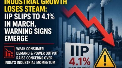 Photo of IIP ग्रोथ सुस्त: मार्च में 4.1% पर थमी रफ्तार, कई सेक्टरों में गिरावट के संकेत