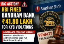 Photo of Bandhan Bank पर ₹41.80 लाख का जुर्माना, KYC और नियमों की अनदेखी उजागर