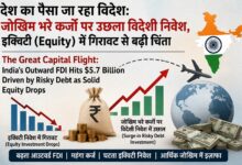 Photo of देश का पैसा जा रहा विदेश: जोखिम भरे कर्जों पर उछला विदेशी निवेश, इक्विटी (Equity) में गिरावट से बढ़ी चिंता