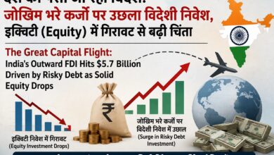 Photo of देश का पैसा जा रहा विदेश: जोखिम भरे कर्जों पर उछला विदेशी निवेश, इक्विटी (Equity) में गिरावट से बढ़ी चिंता